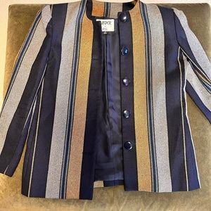 Kasper for ASL - Vintage Striped Blazer 100% Wool!